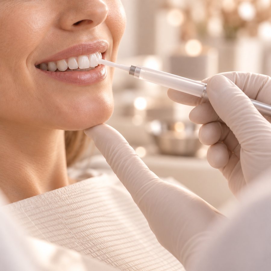 Professionelles Bleaching, Auftrag des Gels